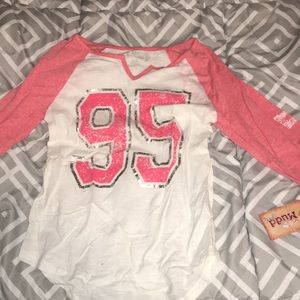 girls mudd quarter sleeve shirt